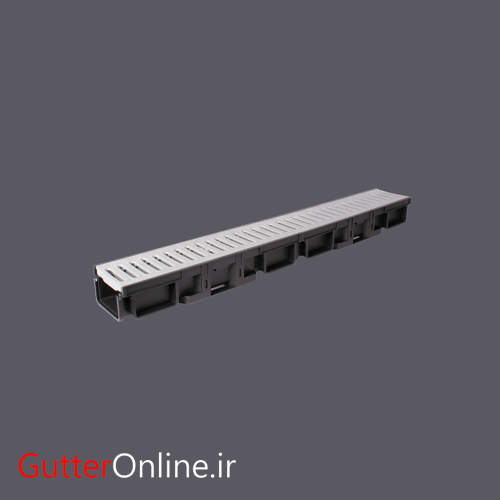 گاتر عرض 14 عمق 8 با در پوش گالونیزه آبادیس مشکی گاتر عرض 14 عمق 8 با در پوش گالونیزه آبادیس مشکی